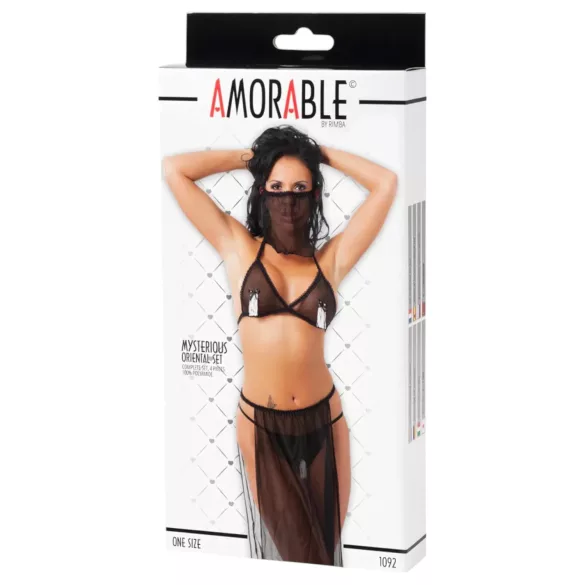 Amorable - fekete hastáncos jelmez (S-L)