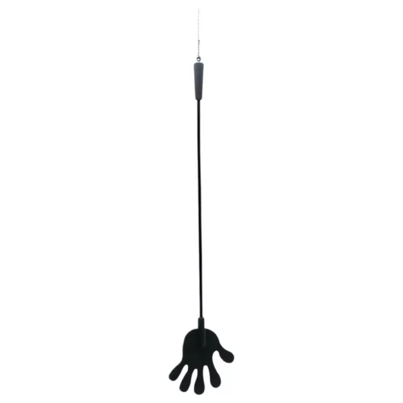 Rimba – Kéz alakú szilikon lovaglópálca - 40cm (fekete)