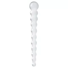 Gildo Glass No. 20 - gyöngyös üveg dildó (átlátszó)