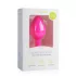 Easytoys Diamond - fehér köves anál plug (közepes) - pink