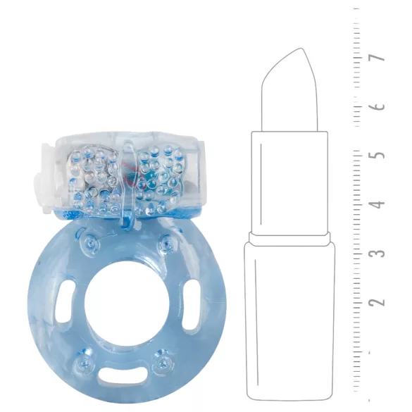 Easytoys - egyszeri vibrációs péniszgyűrű (kék)