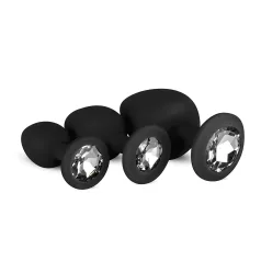 Easytoys Diamond - anál plug szett (fekete)