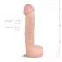 Real Fantasy Lexon - testszínű herés élethű dildó (33 cm)