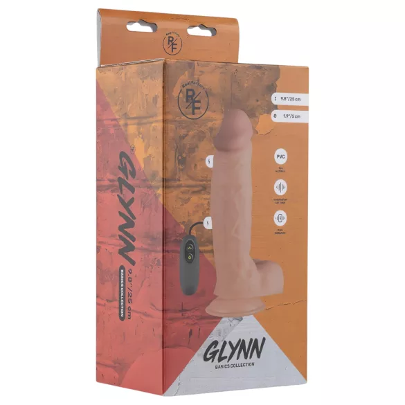 Real Fantasy Glynn - akkus, élethű vibrátor - 25 cm (testszínű)