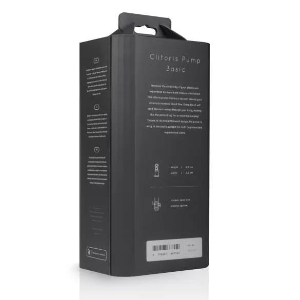 Saiz Basic - klitorisz pumpa (átlátszó-fekete)
