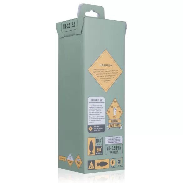 BUTTR Yellow Dog - tapadókorongos dildó (fekete)