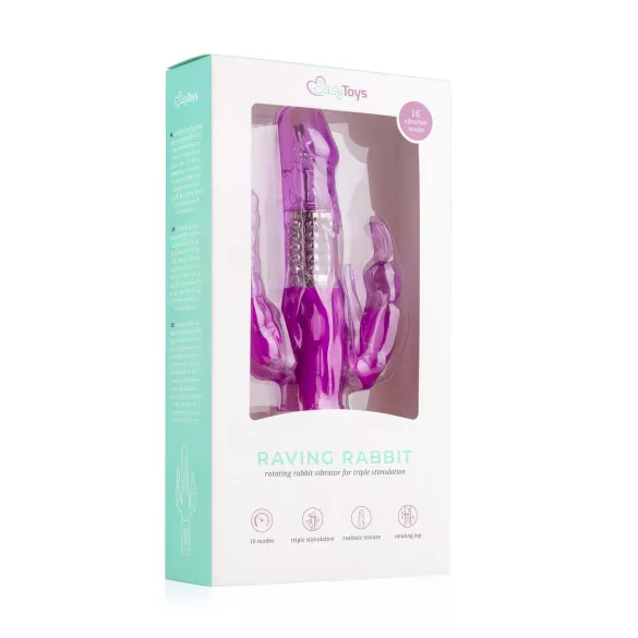 EasyToys Raving Rabbit - 3 ágú csiklókaros vibrátor (pink)