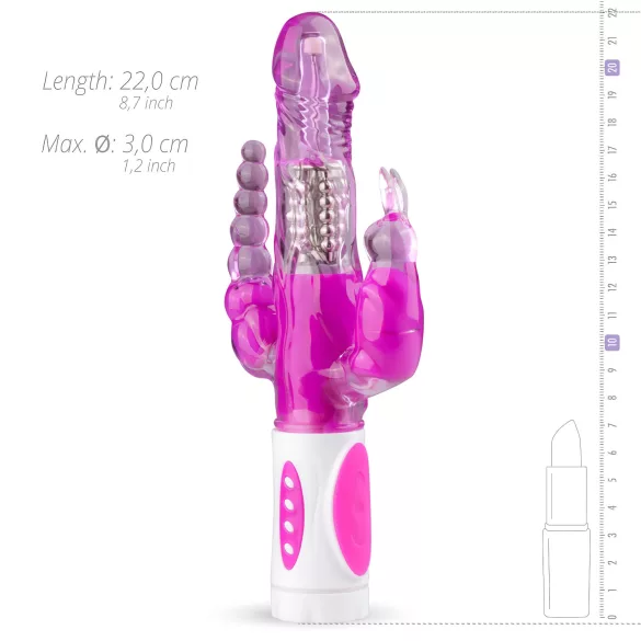 EasyToys Raving Rabbit - 3 ágú csiklókaros vibrátor (pink)