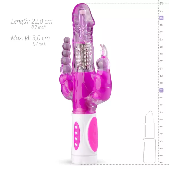 EasyToys Raving Rabbit - 3 ágú csiklókaros vibrátor (pink)