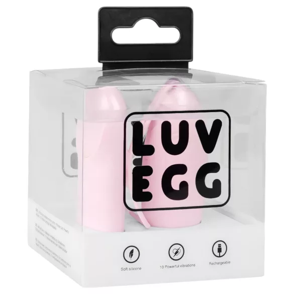 LUV EGG - hordható akkus, rádiós vibrotojás (pink)