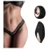 Pantyrebel - fekete akkus, rádiós csipke tanga vibrátor (S-L)