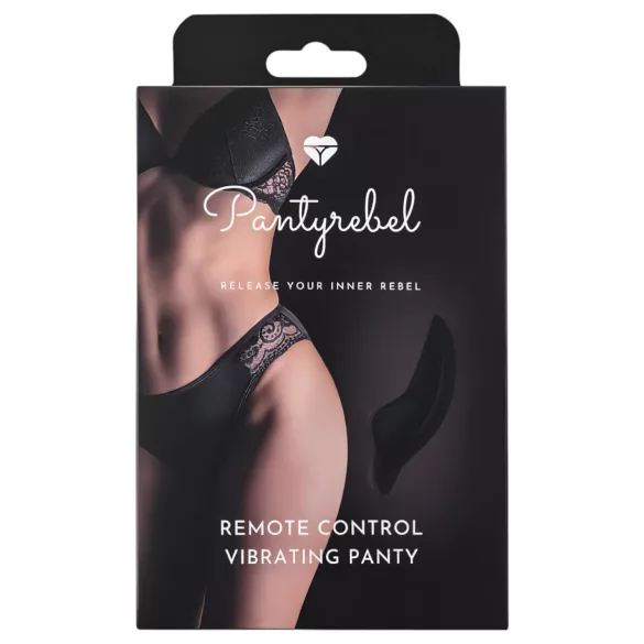 Pantyrebel - fekete akkus, rádiós bugyivibrátor nőknek (S-L)