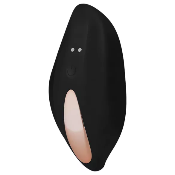 Pantyrebel - fekete akkus, rádiós tanga vibrátor nőknek (S-L)