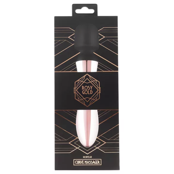 Rosy Gold Wand Curve - akkus, masszírozó vibrátor (rosegold)