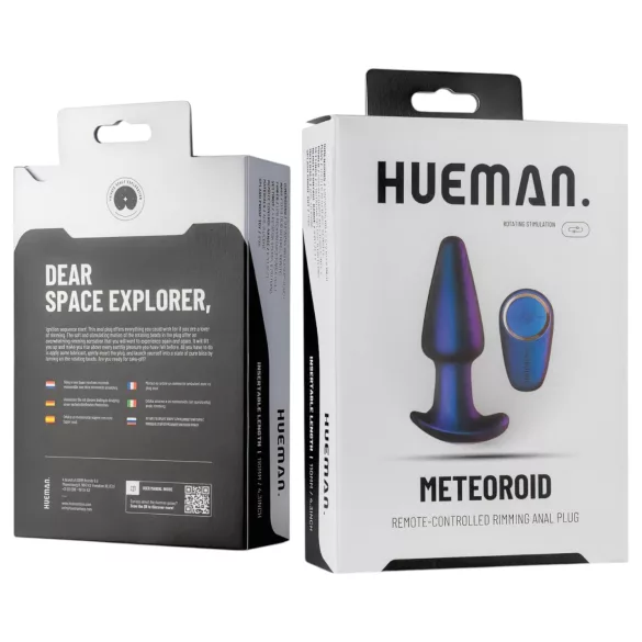 Hueman Meteoroid - rádiós, forgó gyöngyös anál vibrátor (lila)