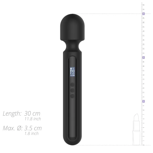 BLAQ - nagy digitális masszírozó vibrátor (fekete)