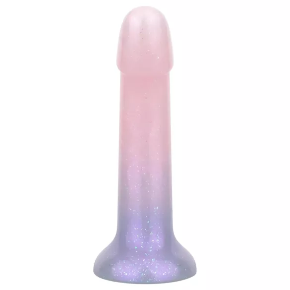 EasyToys Mermaid - csillámos dildó - 19cm (pink)