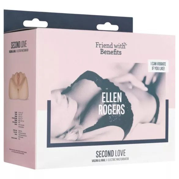 FWB - Ellen Rogers vibrátoros műpunci és műpopsi maszturbátor (testszínű)