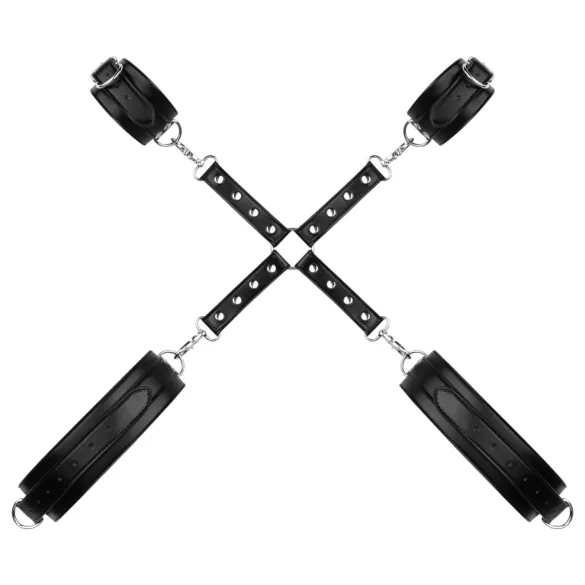 Bedroom Fantasies - csukló- és comb bilincs (fekete)