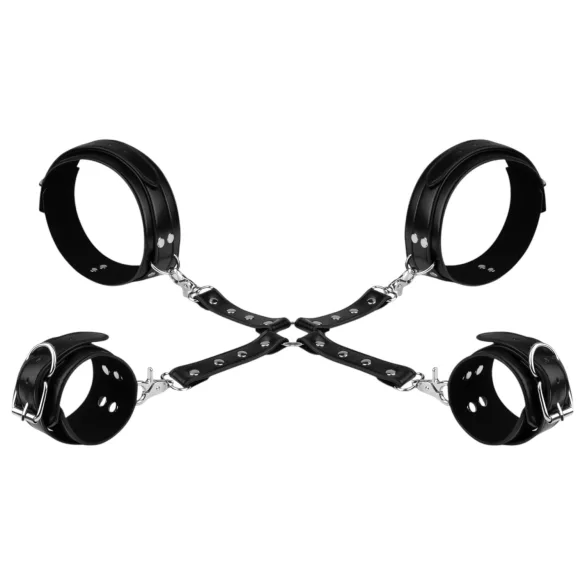 Bedroom Fantasies - csukló- és comb bilincs (fekete)
