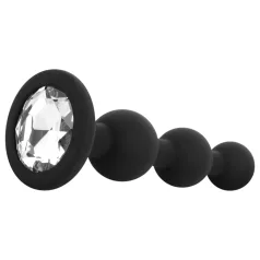 EasyToys - gyöngyös anál plug (fekete)