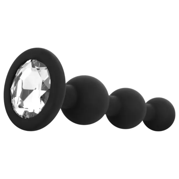 EasyToys - gyöngyös anál plug (fekete)