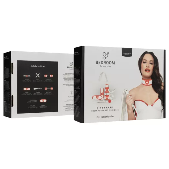 Bedroom Fantasies - 8 részes nővérke szett (piros-fehér)