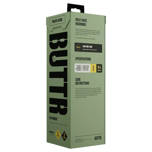 BUTTR Huge Explosive II - óriás anál plug (fekete) - 29 cm