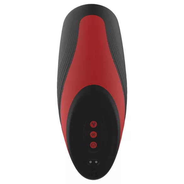 Dreamtoys Essentials - szívó-vibráló maszturbátor (fekete)