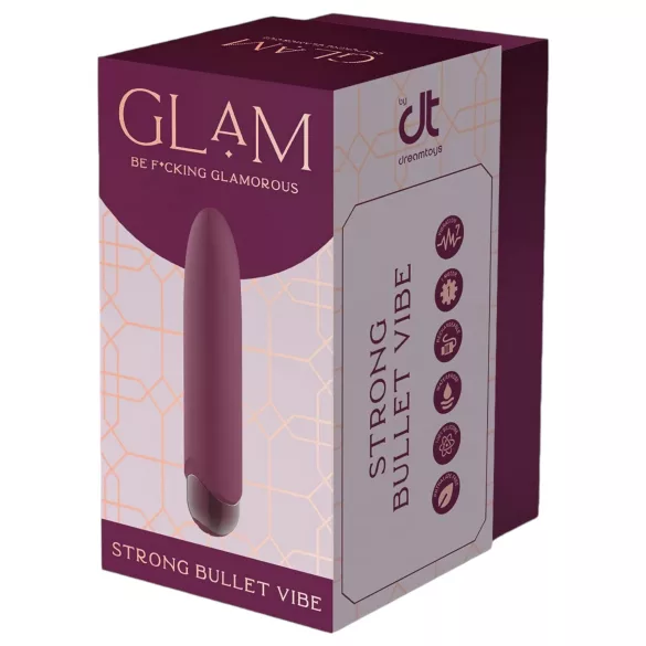 Glam - akkus, vízálló mini vibrátor (lila)