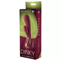 Dinky Jimmy K. Duo - akkus, csiklókaros vibrátor (piros)