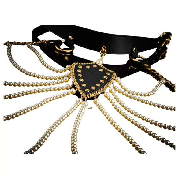 Guilty Pleasure Allure - bondage nyakörv és testlánc szett (fekete)