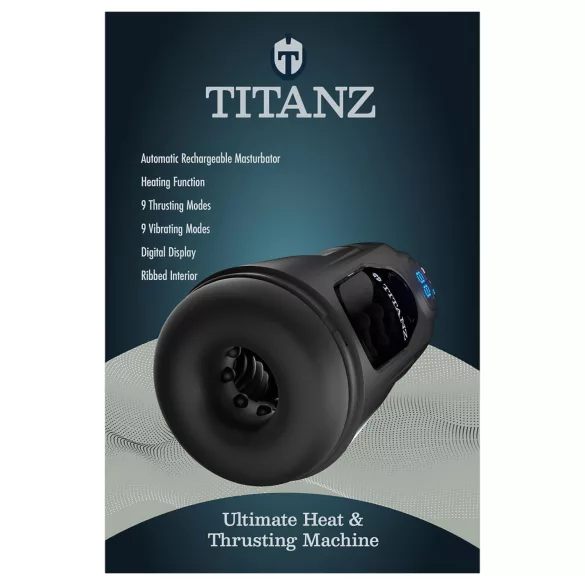 Titanz Ultimate Heat & Thrusting - automata lökő maszturbátor (fekete)
