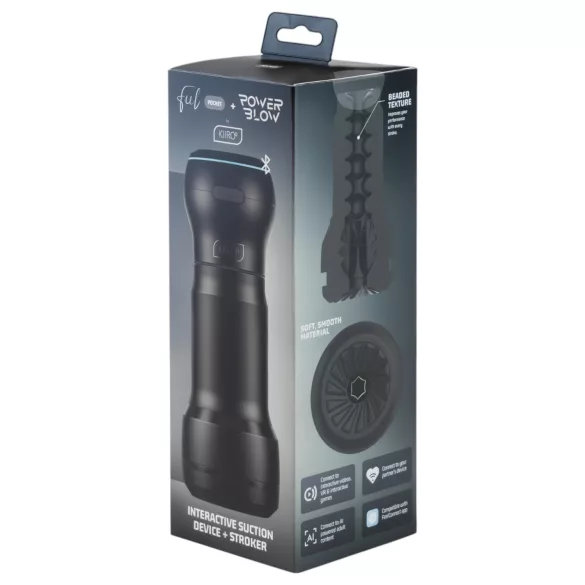Kiiroo PowerBlow + Feel Pocket zseb maszturbátor férfiaknak (fekete)