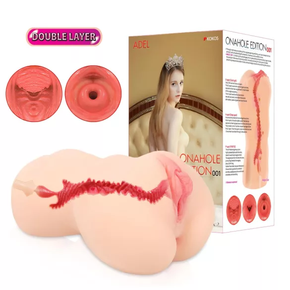 Kokos Onahole 001 XL - élethű műpunci maszturbátor (natúr)