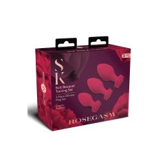   Secret Kisses Rosegasm - anál dildó szett - piros (3 részes)