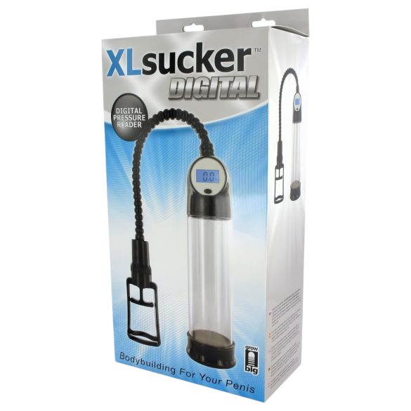 XLSUCKER - digitális potencia- és péniszpumpa (átlátszó)