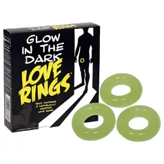   Love Rings - sötétben világító péniszgyűrű szett (3 részes)