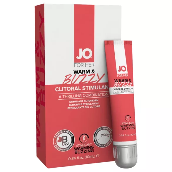 System JO - WARM & BUZZY - klitorisz stimuláló gél nőknek (10 ml)