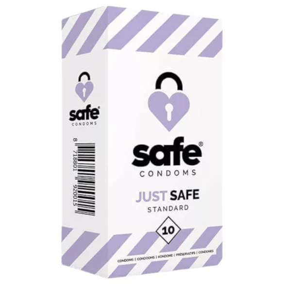 SAFE Just Safe - standard óvszer - vanília (10 db)