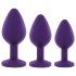 Rianne - 3 részes szilikon anál plug szett (lila)