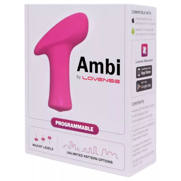 Lovense Ambi - app-vezérelt csiklóizgató vibrátor (pink)