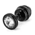 DIOGOL Anni - bordázott butt plug - fekete - (3cm)