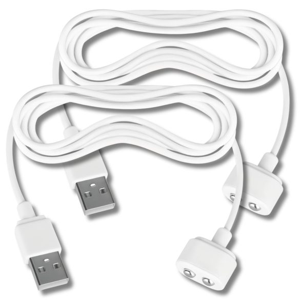 Satisfyer - mágneses USB töltőkábel - 2db (fehér)