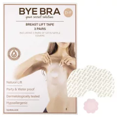   Bye Bra D-F - láthatatlan push-up melltartó tapasz (pink, 6 db)