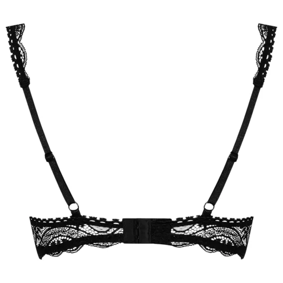 Obsessive Miamor - csipkés push-up melltartó (fekete)