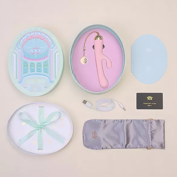 ZALO Ichigo Rabbit - app-vezérelt luxus csiklókaros vibrátor (pink)