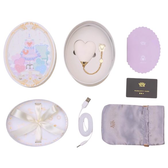 ZALO Baby Heart - okos vízálló csikló vibrátor (fehér)