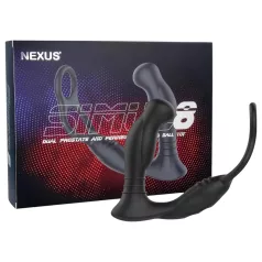   Nexus Simul8 - vibrációs péniszgyűrű anál dildóval (fekete)