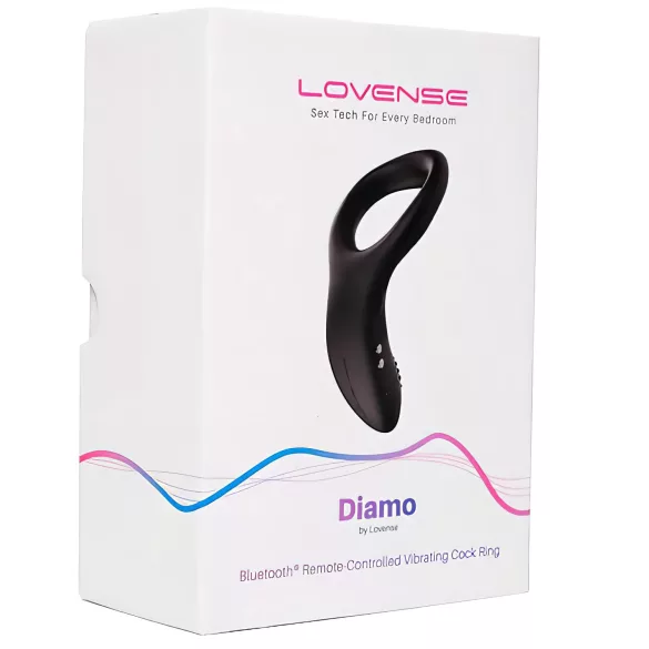 Lovense Diamo - app-vezérelt, vibrációs péniszgyűrű (fekete)